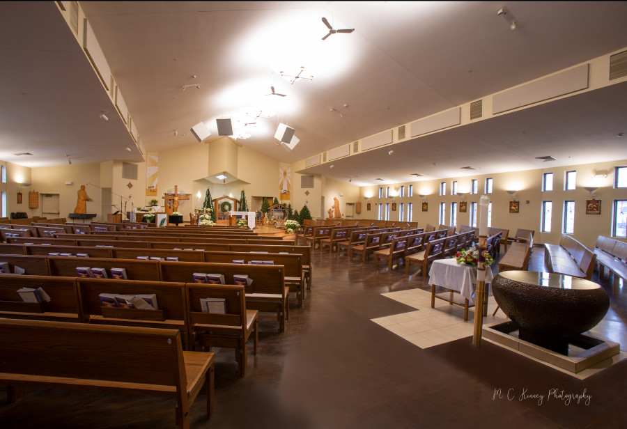 St. Peter & Paul Catholic Church, Hortonville, WI interior side view